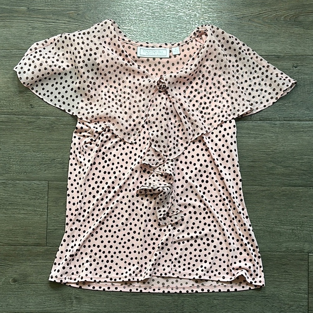 George Simonton Pink Polka Dot Blouse